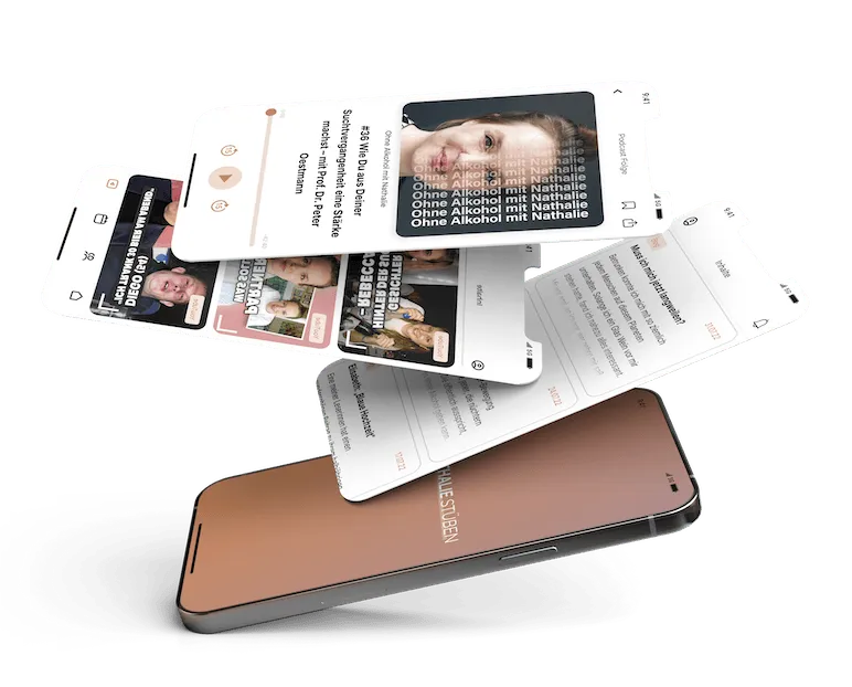 Mockup der OAMN App mit freigeschalteten Funktionen
